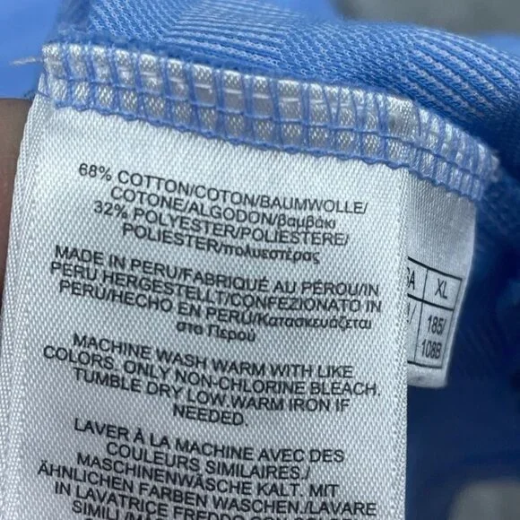 Brooks Brothers Slim Fit Men’s Stripe Polo Shirt XL Blue 6977 - Picture 5 of 7